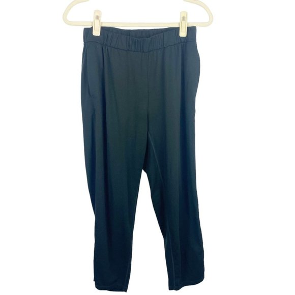 Outdoor Voices Womens Loose Black Pull On Pants Size Small Soft Cotton Pockets - Picture 1 of 6